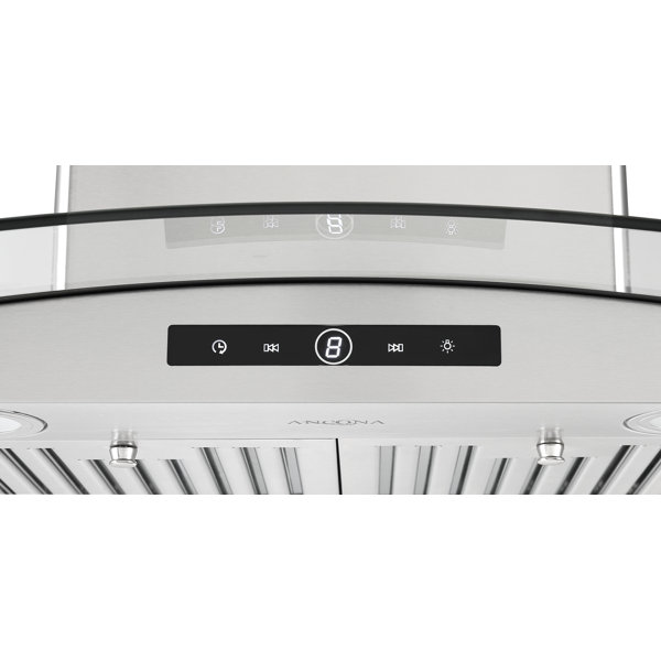 Ancona 36 in. Convertible Stainless Steel Wall Mount Glass Canopy Range Hood & Reviews Wayfair